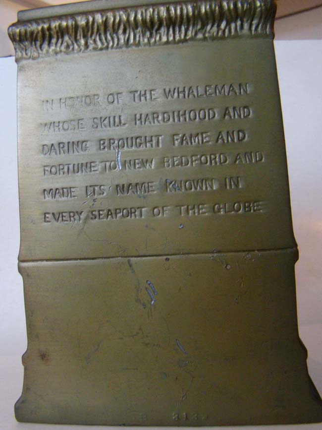 An early pair of New Bedford Whaling Monument bookends made by Jennings Brothers circa 1925 — image 2